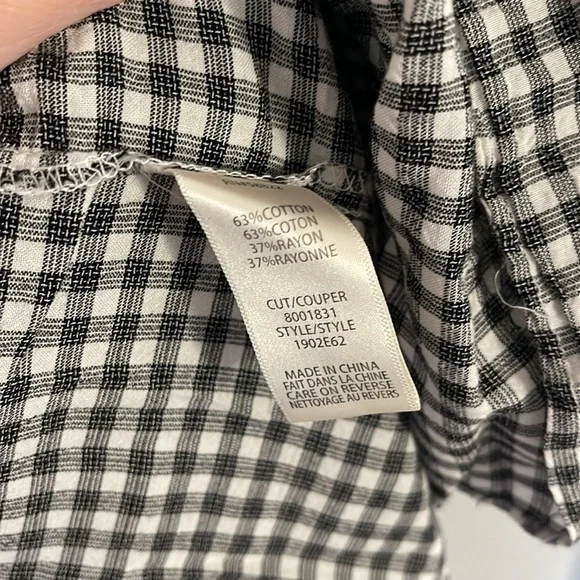 Max Studio Black and White Gingham Mini Dress - Picture 3 of 3